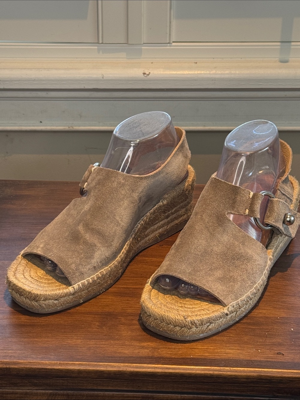 Rag & Bone Wedge Espadrille Sandals - Brown Suede